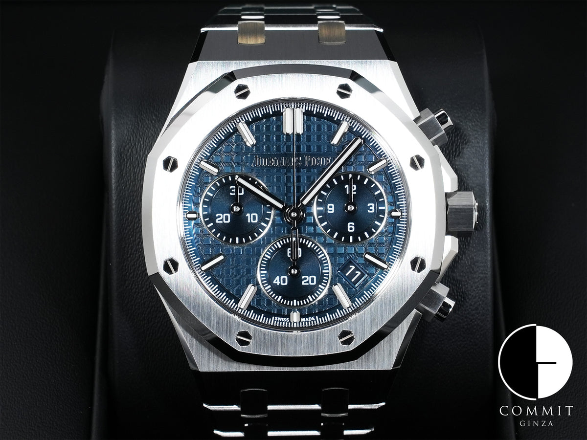 Audemars Piguet Royal Oak Chronograph Ref. 26450ST.OO.1356ST.01-B Stainless Steel, Blue Grande Tapisserie Dial, Unworn 2kcxykkd