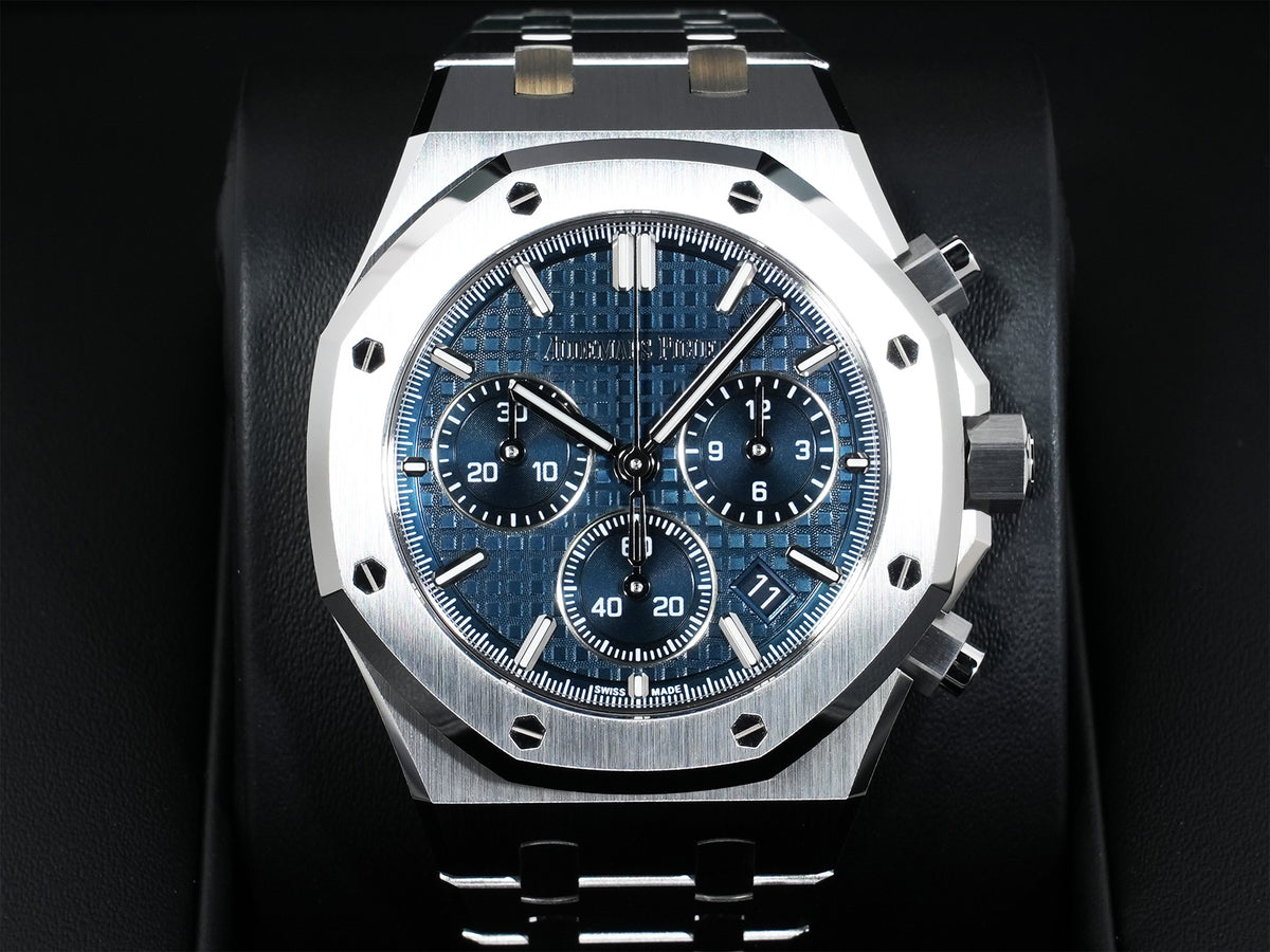 Audemars Piguet Royal Oak Chronograph Ref. 26450ST.OO.1356ST.01-B Stainless Steel, Blue Grande Tapisserie Dial, Unworn 2kcxykkd