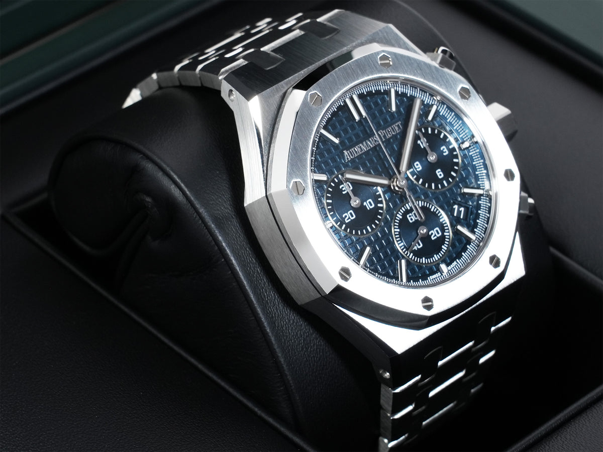 Audemars Piguet Royal Oak Chronograph Ref. 26450ST.OO.1356ST.01-B Stainless Steel, Blue Grande Tapisserie Dial, Unworn 2kcxykkd