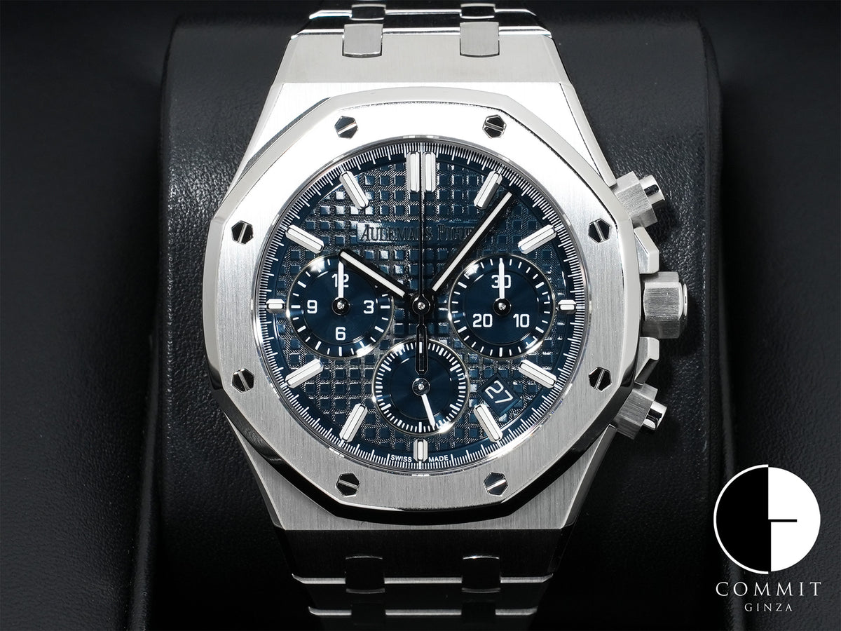 Audemars Piguet Royal Oak Chronograph Ref. 26715ST.OO.1356ST.01 Stainless Steel Night Blue Dial, Excellent Condition, iw355mto