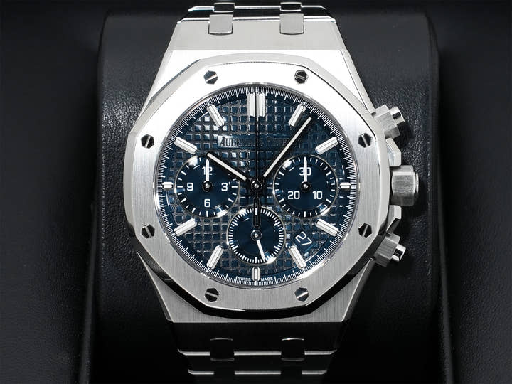Audemars Piguet Royal Oak Chronograph Ref. 26715ST.OO.1356ST.01 Stainless Steel Night Blue Dial, Excellent Condition, iw355mto