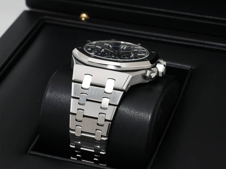 Audemars Piguet Royal Oak Chronograph Ref. 26715ST.OO.1356ST.01 Stainless Steel Night Blue Dial, Excellent Condition, iw355mto