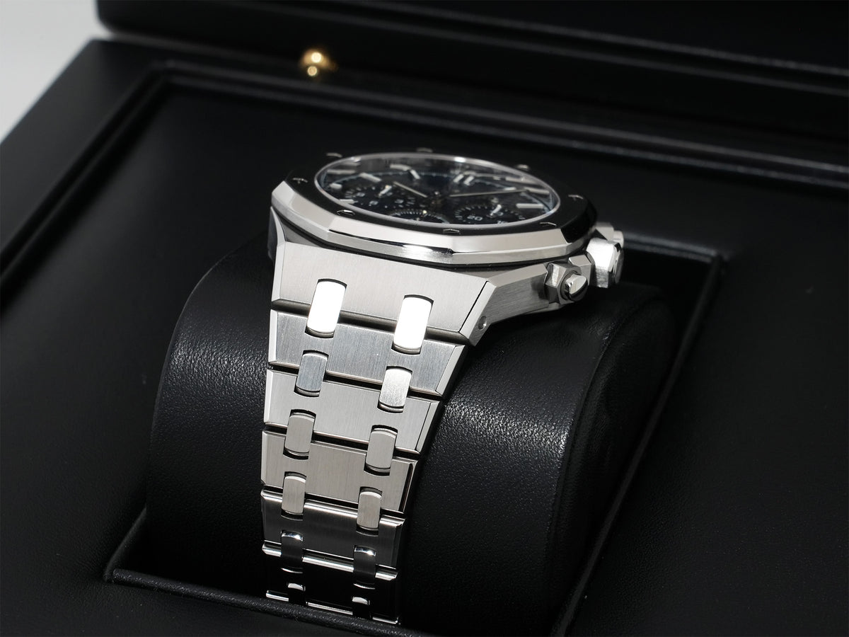 Audemars Piguet Royal Oak Chronograph Ref. 26715ST.OO.1356ST.01 Stainless Steel Night Blue Dial, Excellent Condition, iw355mto