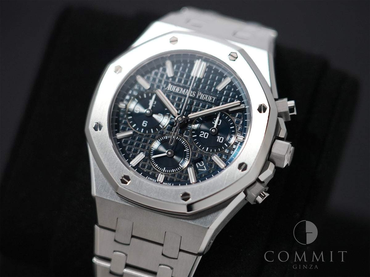 Audemars Piguet Royal Oak Chronograph Ref. 26715ST.OO.1356ST.01 Stainless Steel Night Blue Dial, Excellent Condition, iw355mto