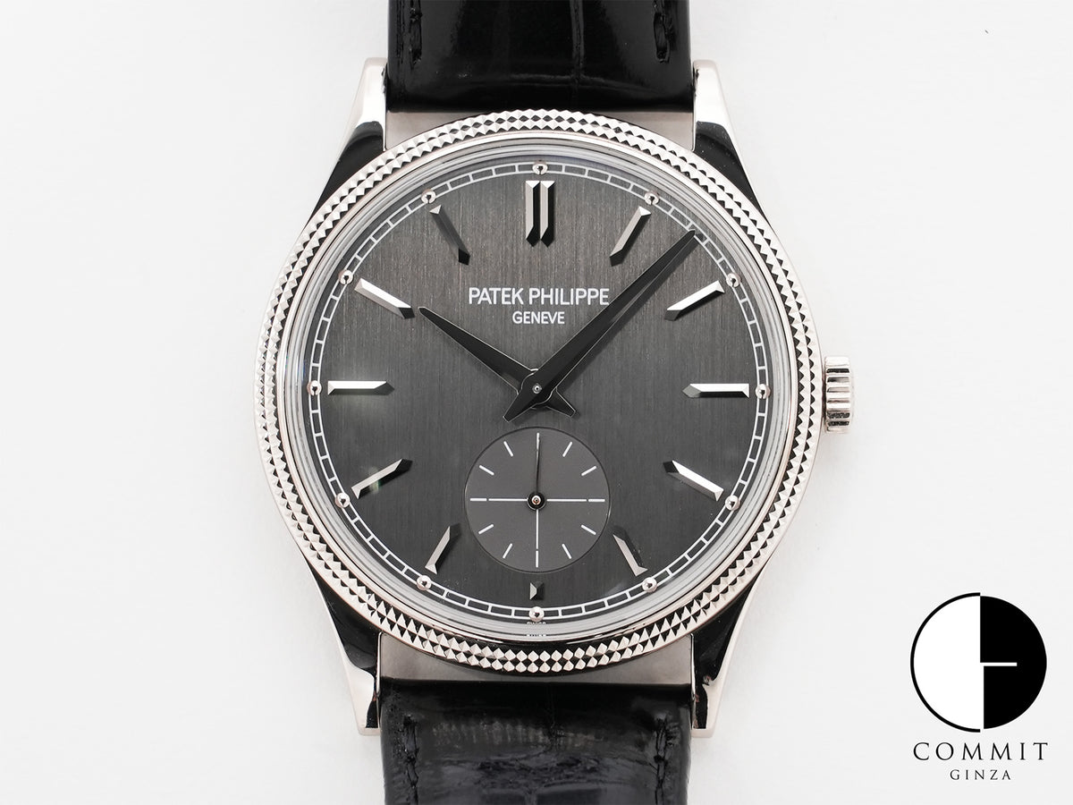 Patek Philippe Calatrava Ref. 6119G-001 White Gold, Grey Dial, Pre-owned in Excellent Condition pknotm39