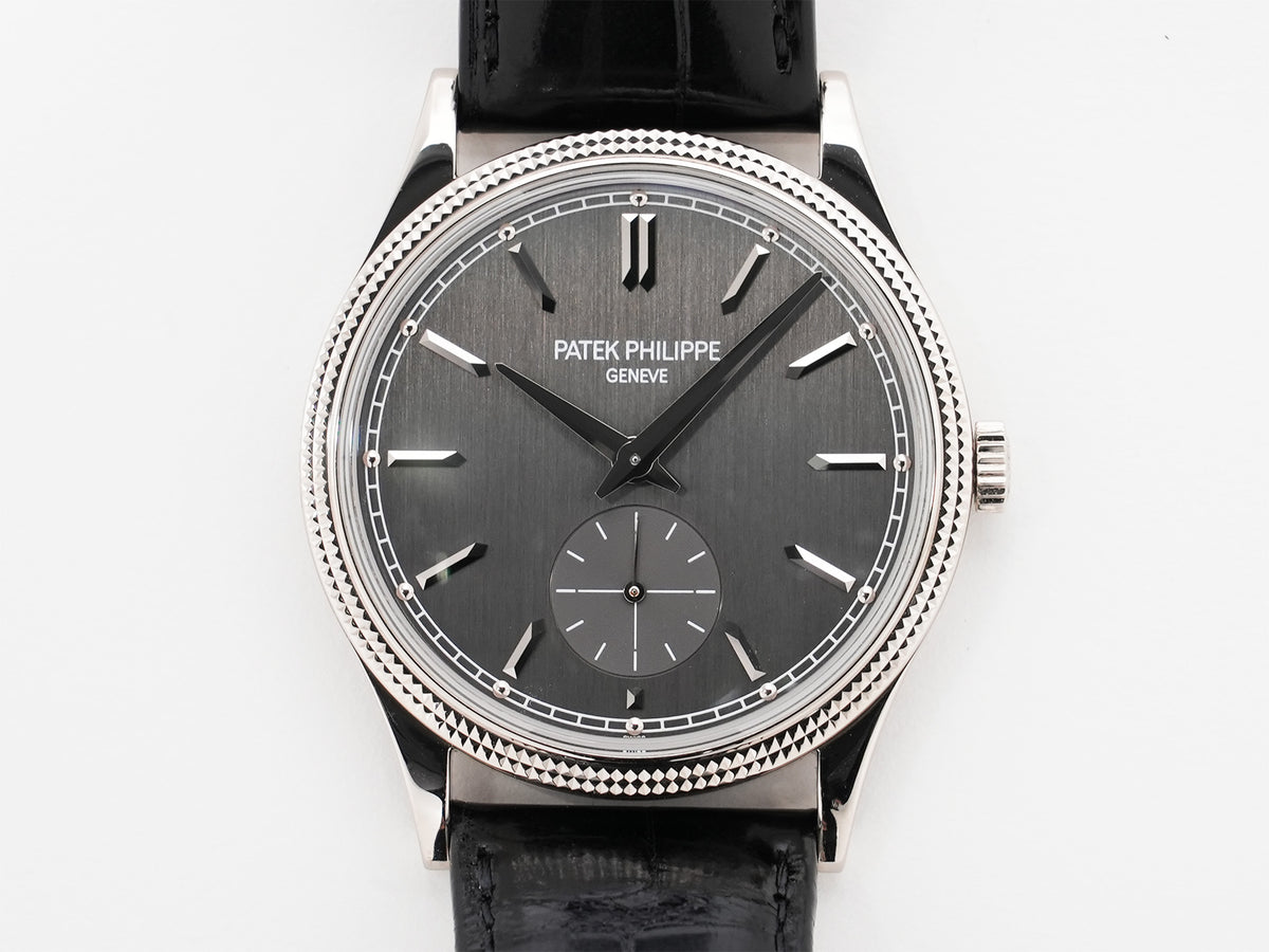Patek Philippe Calatrava Ref. 6119G-001 White Gold, Grey Dial, Pre-owned in Excellent Condition pknotm39