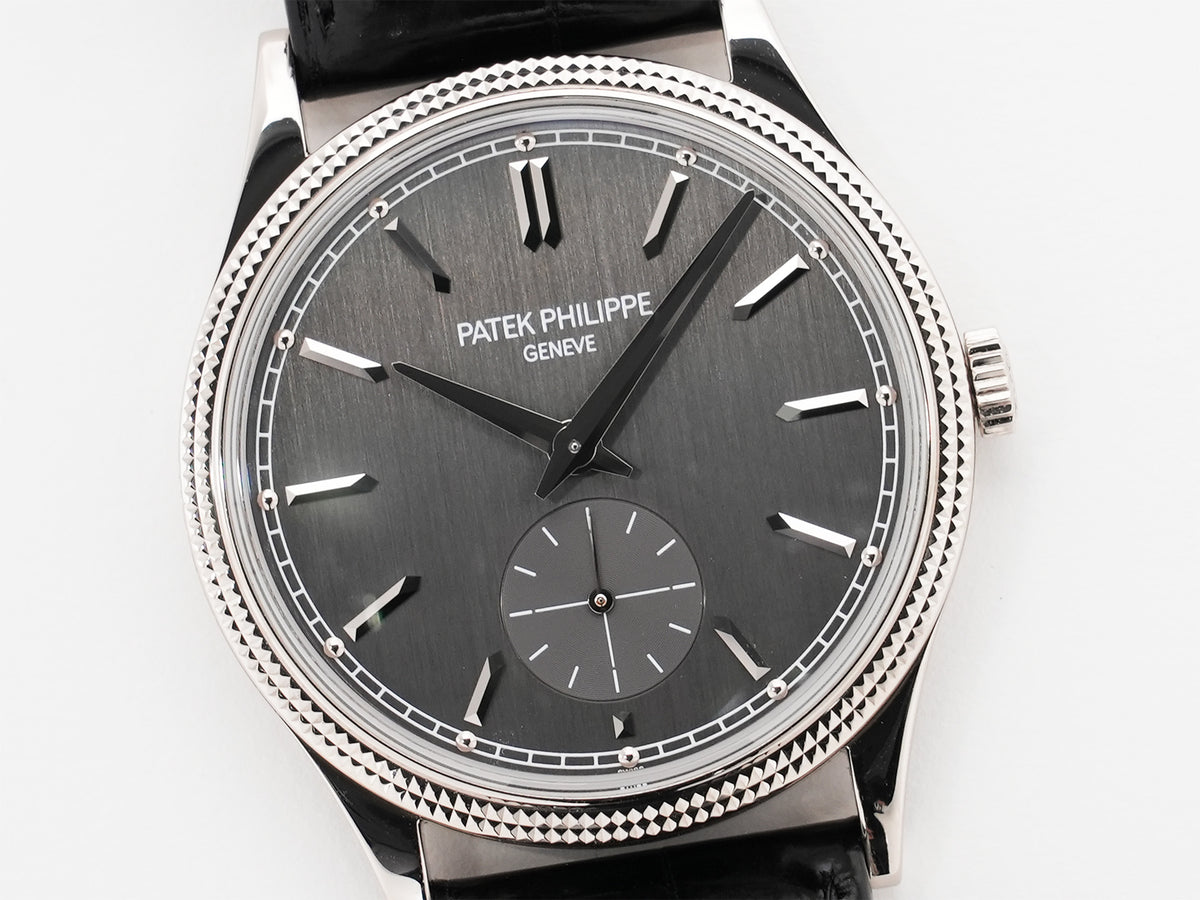 Patek Philippe Calatrava Ref. 6119G-001 White Gold, Grey Dial, Pre-owned in Excellent Condition pknotm39