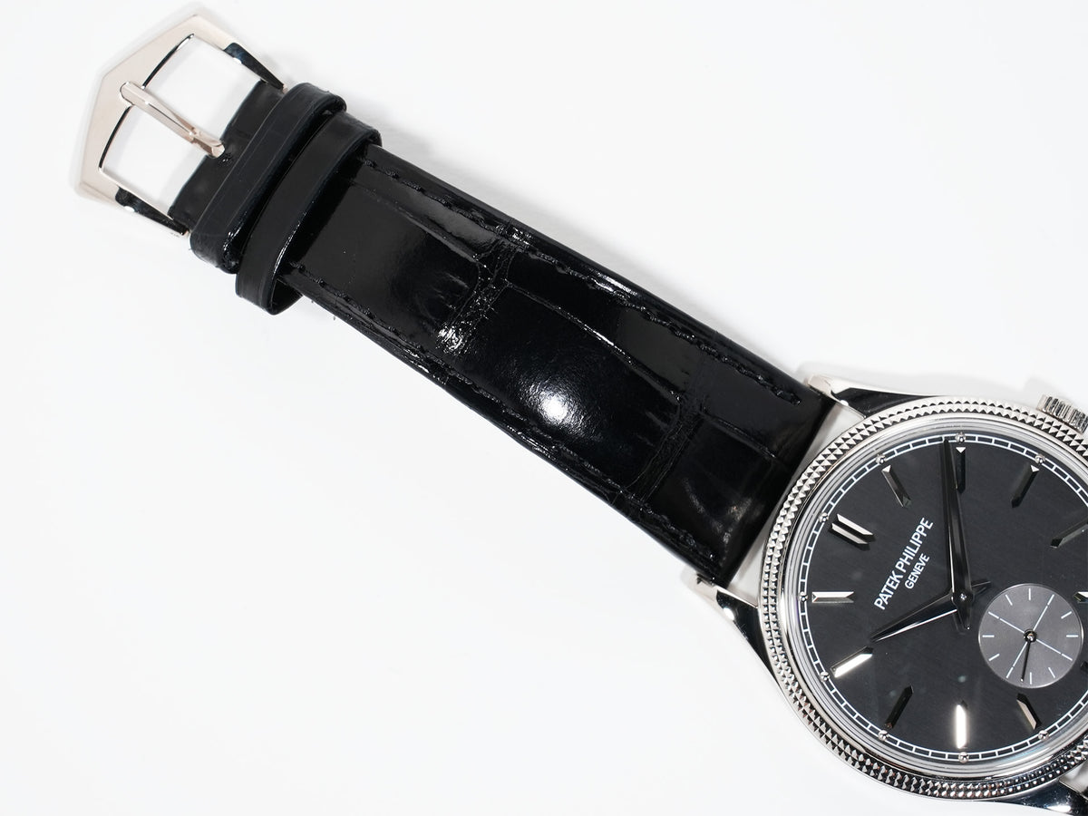 Patek Philippe Calatrava Ref. 6119G-001 White Gold, Grey Dial, Pre-owned in Excellent Condition pknotm39