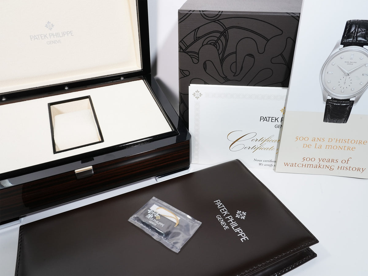 Patek Philippe Calatrava Ref. 6119G-001 White Gold, Grey Dial, Pre-owned in Excellent Condition pknotm39