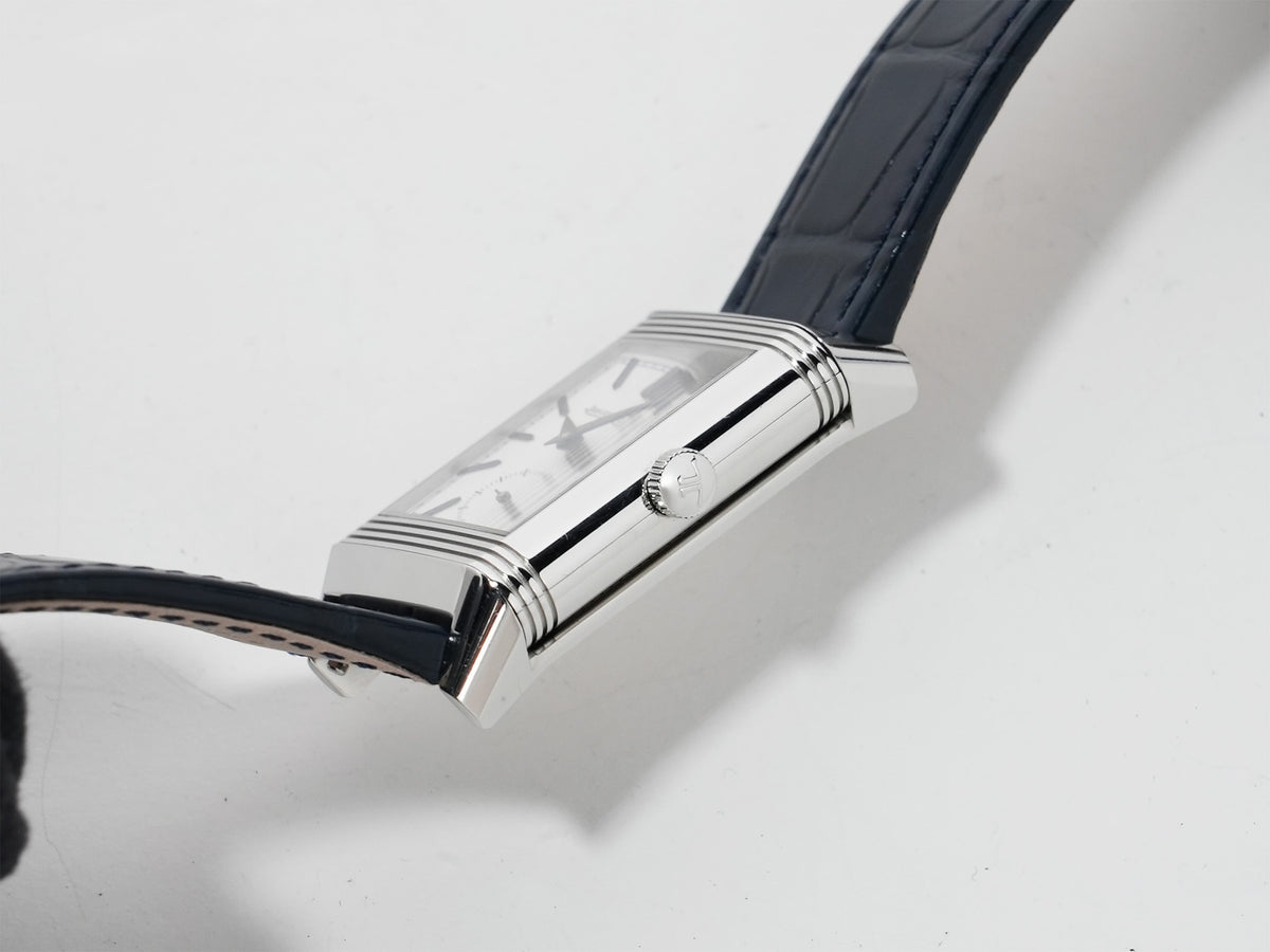 Jaeger-LeCoultre Reverso Tribute Duo Ref. Q3908420 Stainless Steel Silver/Blue Dial Pre-owned 7yo2zs5j