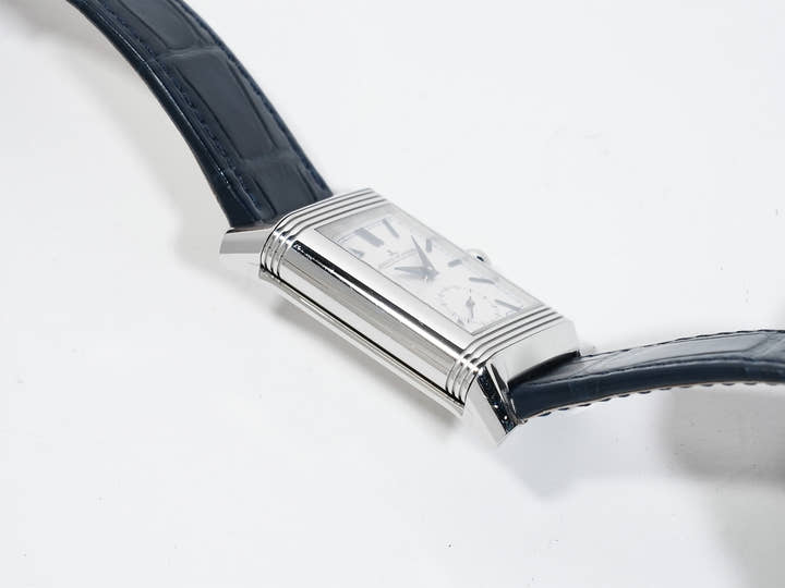 Jaeger-LeCoultre Reverso Tribute Duo Ref. Q3908420 Stainless Steel Silver/Blue Dial Pre-owned 7yo2zs5j