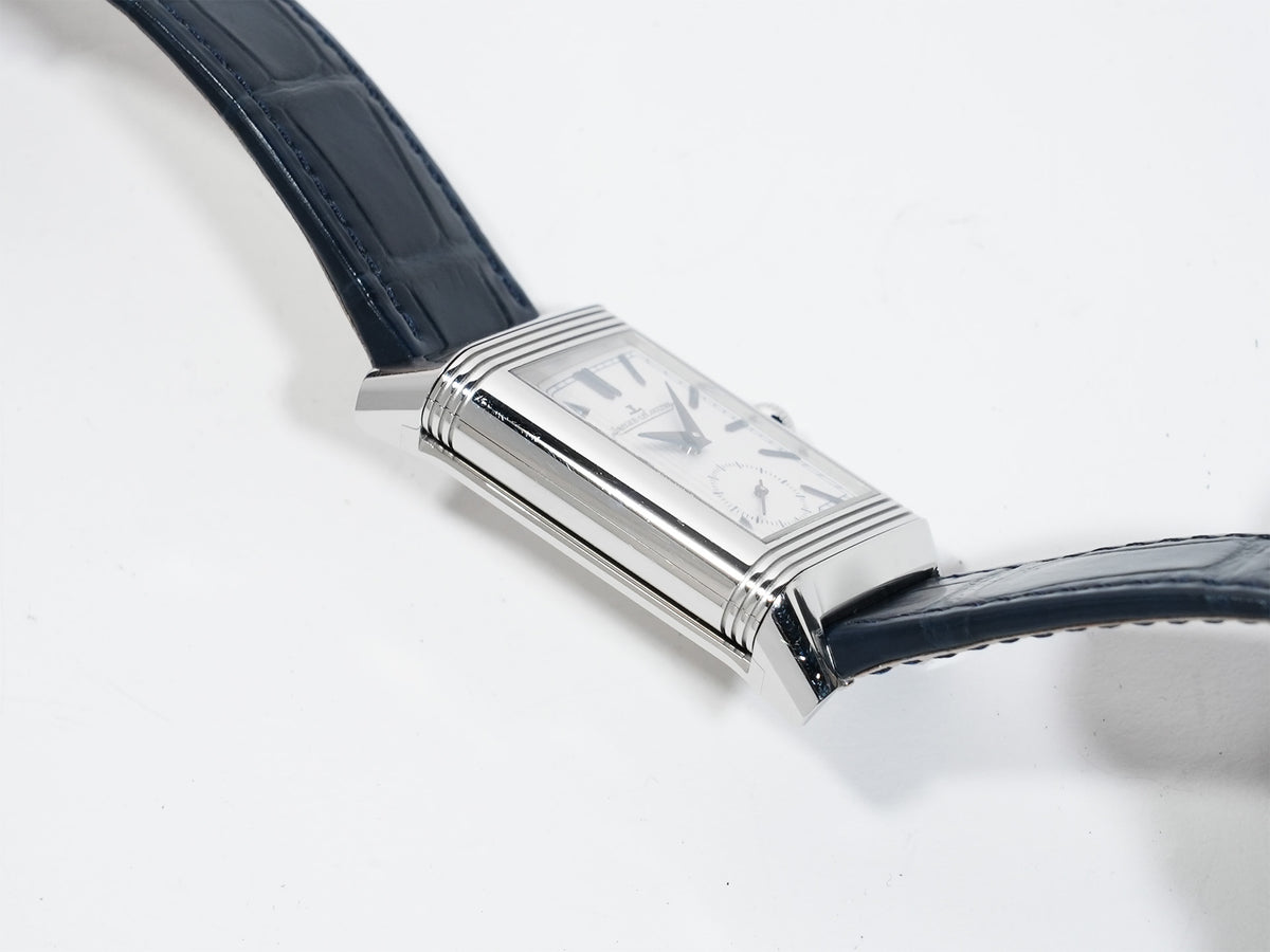 Jaeger-LeCoultre Reverso Tribute Duo Ref. Q3908420 Stainless Steel Silver/Blue Dial Pre-owned 7yo2zs5j