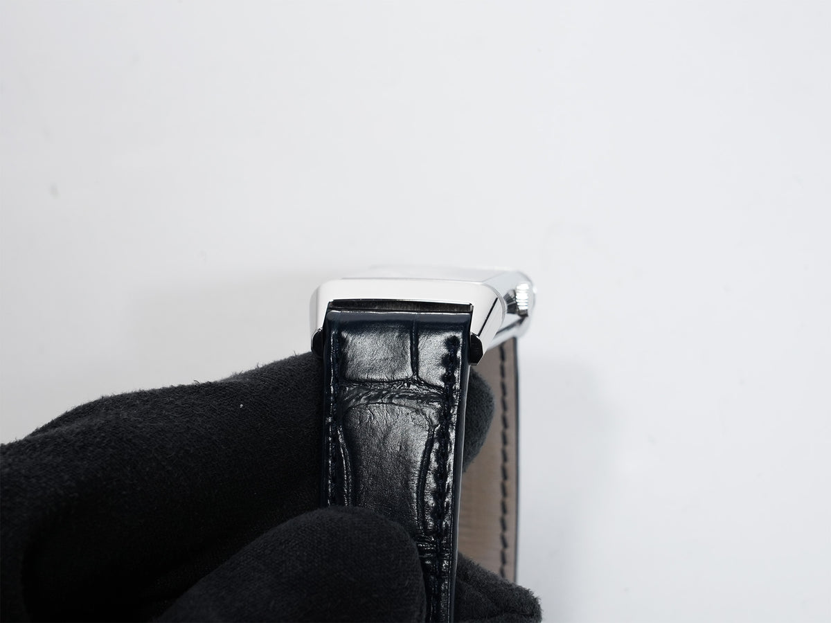 Jaeger-LeCoultre Reverso Tribute Duo Ref. Q3908420 Stainless Steel Silver/Blue Dial Pre-owned 7yo2zs5j