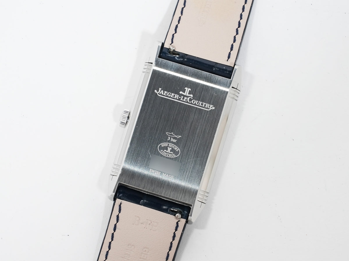 Jaeger-LeCoultre Reverso Tribute Duo Ref. Q3908420 Stainless Steel Silver/Blue Dial Pre-owned 7yo2zs5j