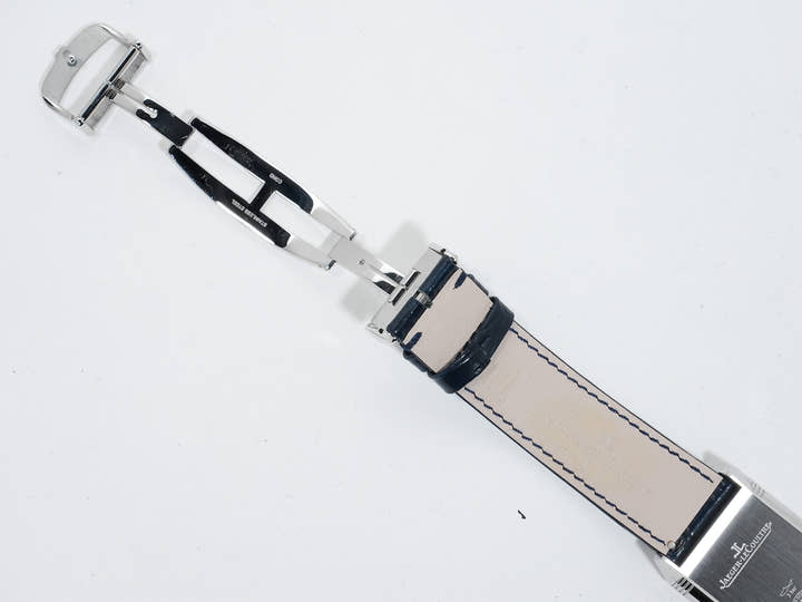 Jaeger-LeCoultre Reverso Tribute Duo Ref. Q3908420 Stainless Steel Silver/Blue Dial Pre-owned 7yo2zs5j