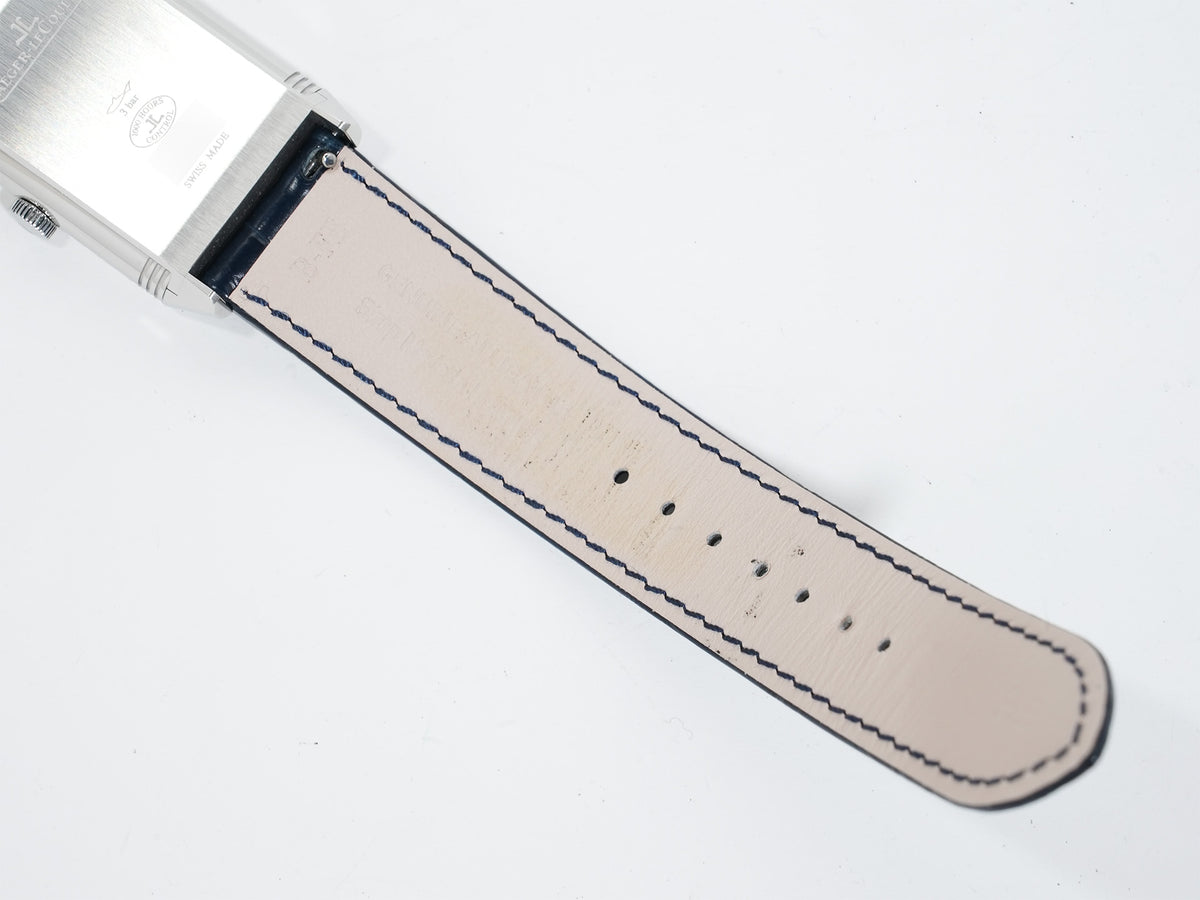 Jaeger-LeCoultre Reverso Tribute Duo Ref. Q3908420 Stainless Steel Silver/Blue Dial Pre-owned 7yo2zs5j