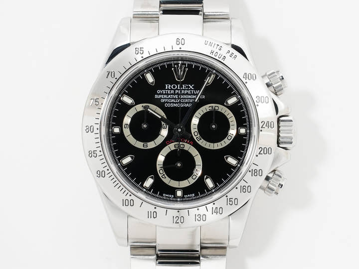 ロレックス デイトナ Ref.116520 ステンレススチール ブラック文字盤 中古 5ee4a75g