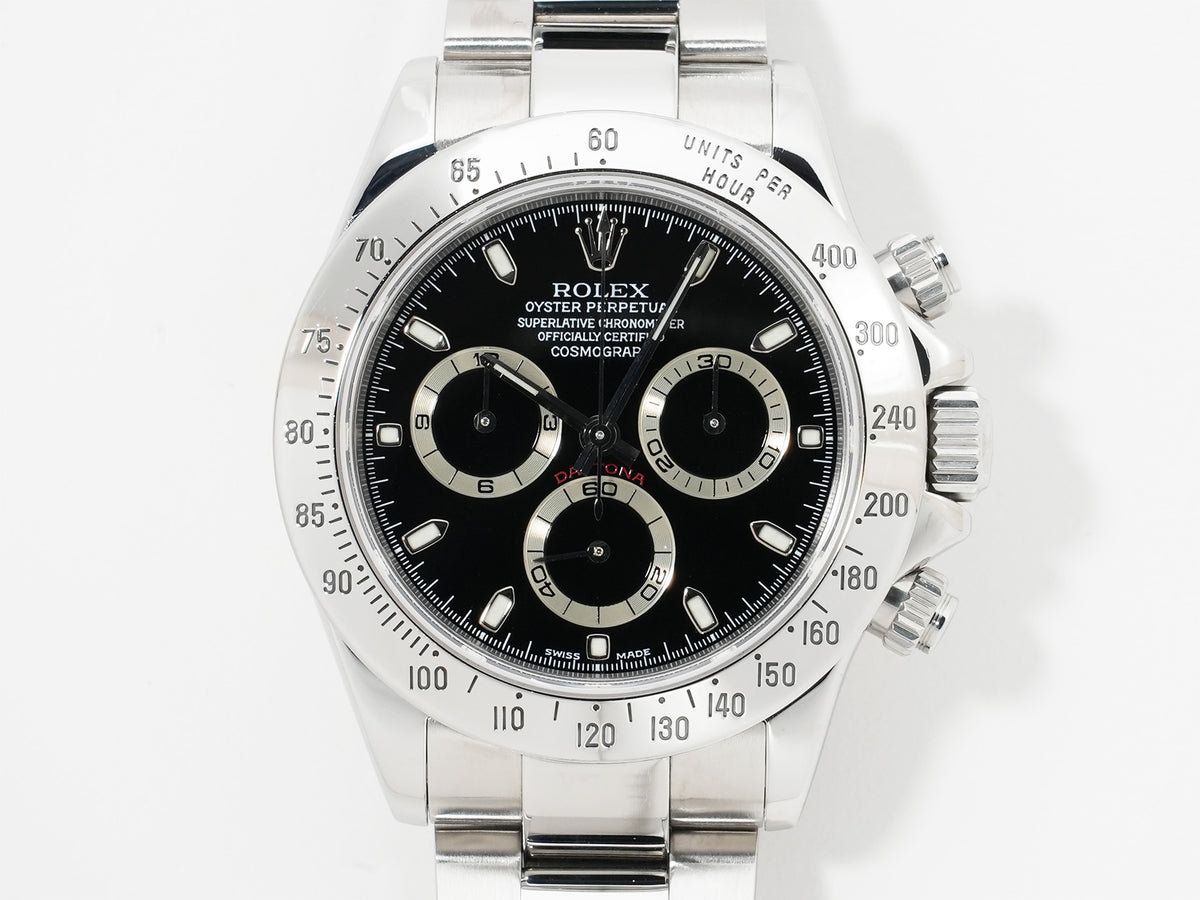 ロレックス デイトナ Ref.116520 ステンレススチール ブラック文字盤 中古 5ee4a75g