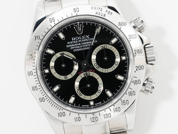 ロレックス デイトナ Ref.116520 ステンレススチール ブラック文字盤 中古 5ee4a75g
