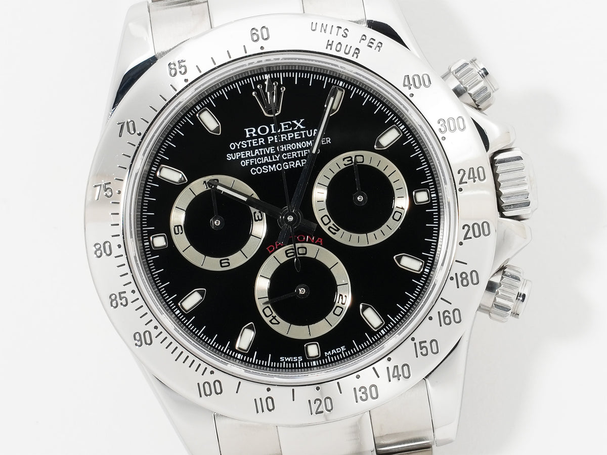 ロレックス デイトナ Ref.116520 ステンレススチール ブラック文字盤 中古 5ee4a75g