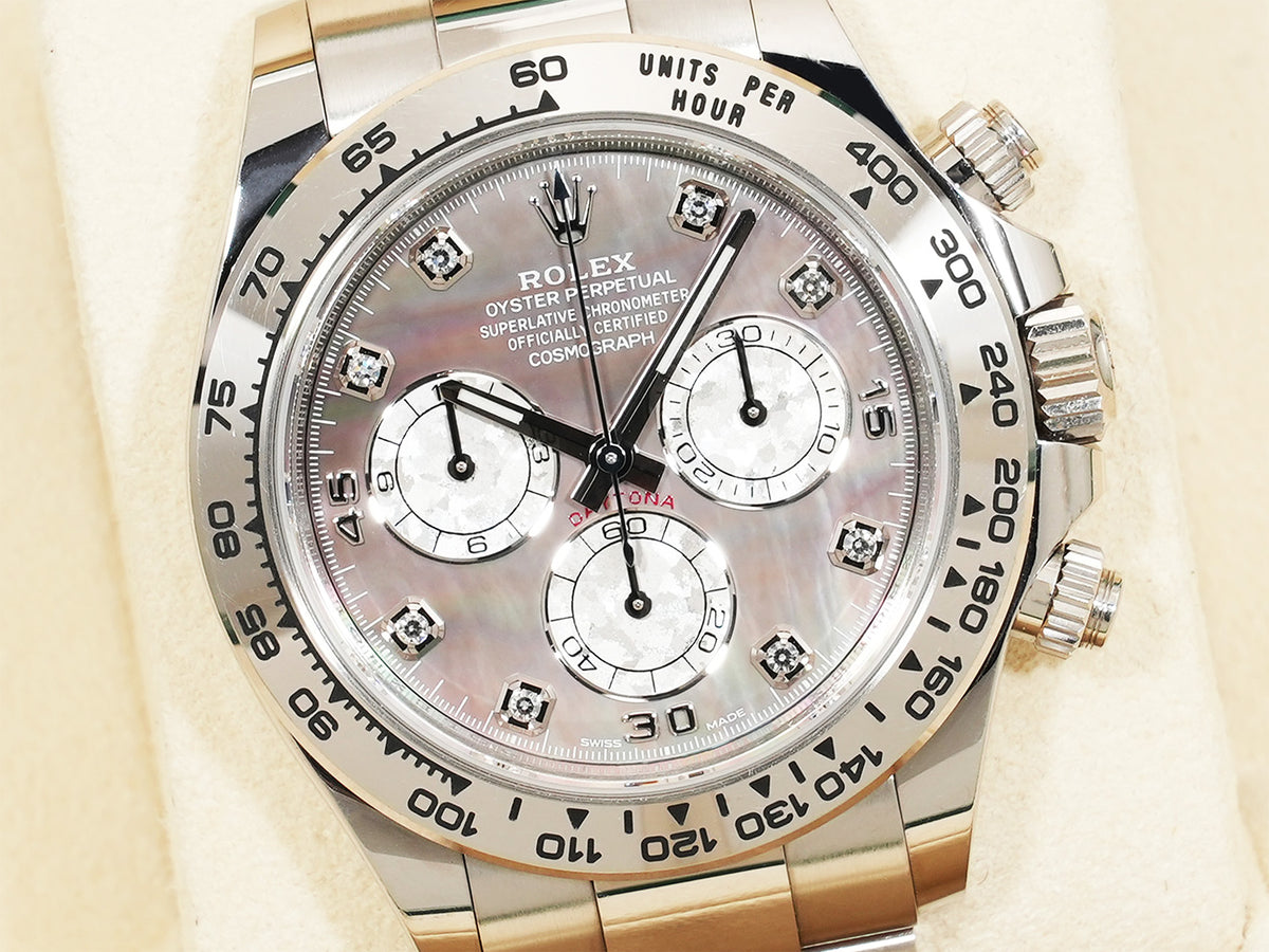 Rolex Daytona Ref. 116509NG White Gold Black Shell 8P Diamond Dial Pre-owned jr2ojy6t