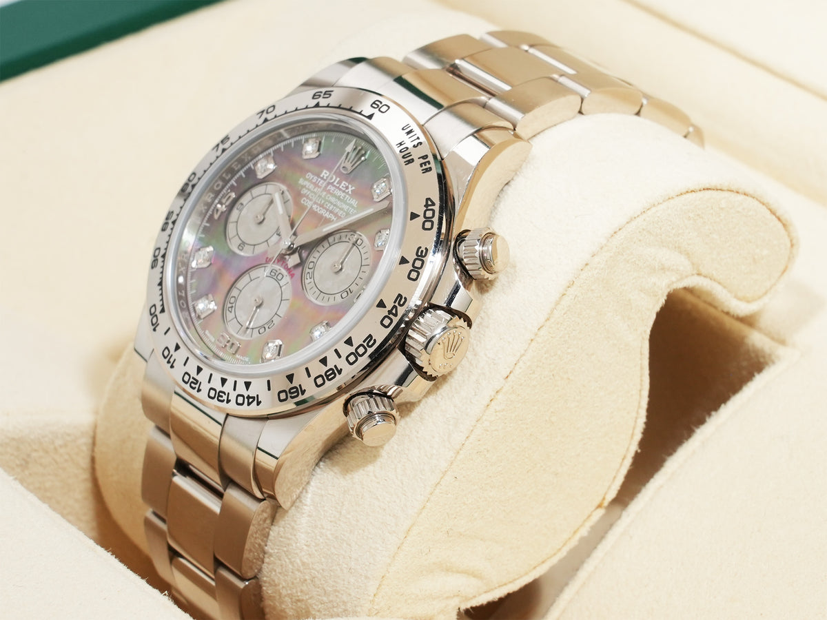 Rolex Daytona Ref. 116509NG White Gold Black Shell 8P Diamond Dial Pre-owned jr2ojy6t