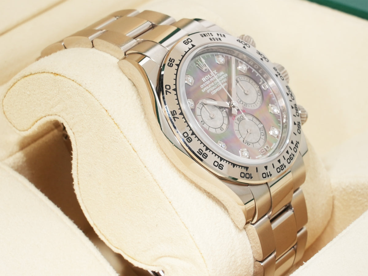 Rolex Daytona Ref. 116509NG White Gold Black Shell 8P Diamond Dial Pre-owned jr2ojy6t