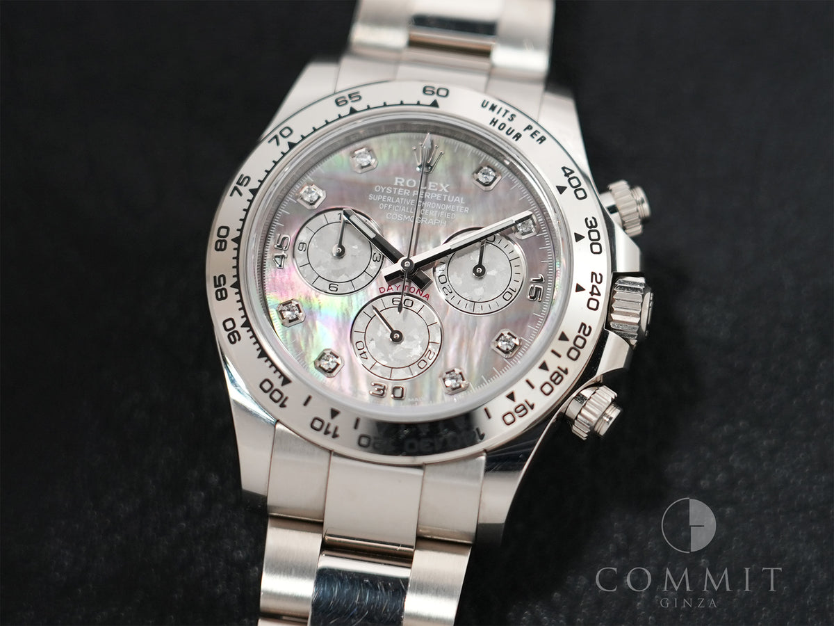 Rolex Daytona Ref. 116509NG White Gold Black Shell 8P Diamond Dial Pre-owned jr2ojy6t