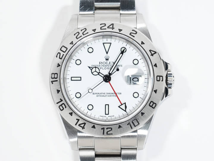 Rolex Explorer II Ref. 16570 Stainless Steel White Dial Oyster Bracelet Pre-owned 77ry45z7