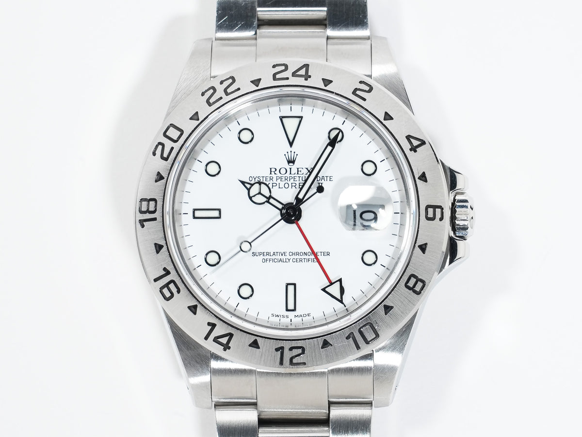 Rolex Explorer II Ref. 16570 Stainless Steel White Dial Oyster Bracelet Pre-owned 77ry45z7