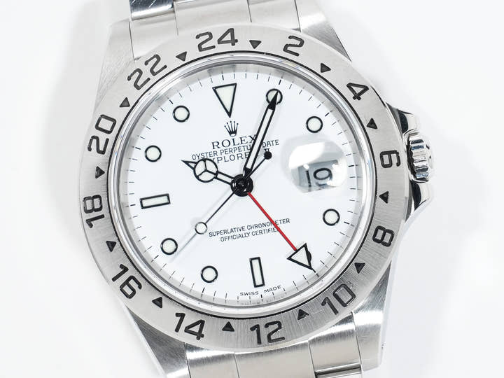 Rolex Explorer II Ref. 16570 Stainless Steel White Dial Oyster Bracelet Pre-owned 77ry45z7