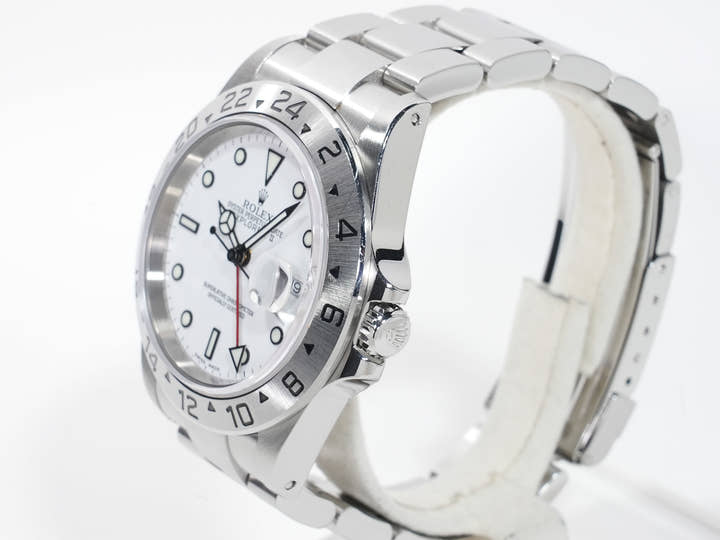 Rolex Explorer II Ref. 16570 Stainless Steel White Dial Oyster Bracelet Pre-owned 77ry45z7