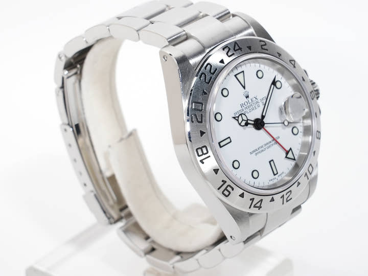 Rolex Explorer II Ref. 16570 Stainless Steel White Dial Oyster Bracelet Pre-owned 77ry45z7