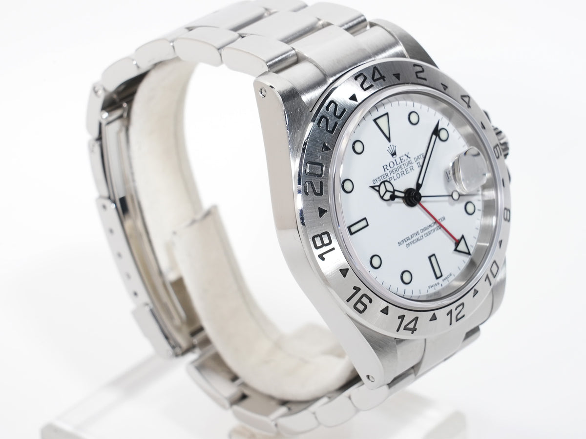 Rolex Explorer II Ref. 16570 Stainless Steel White Dial Oyster Bracelet Pre-owned 77ry45z7