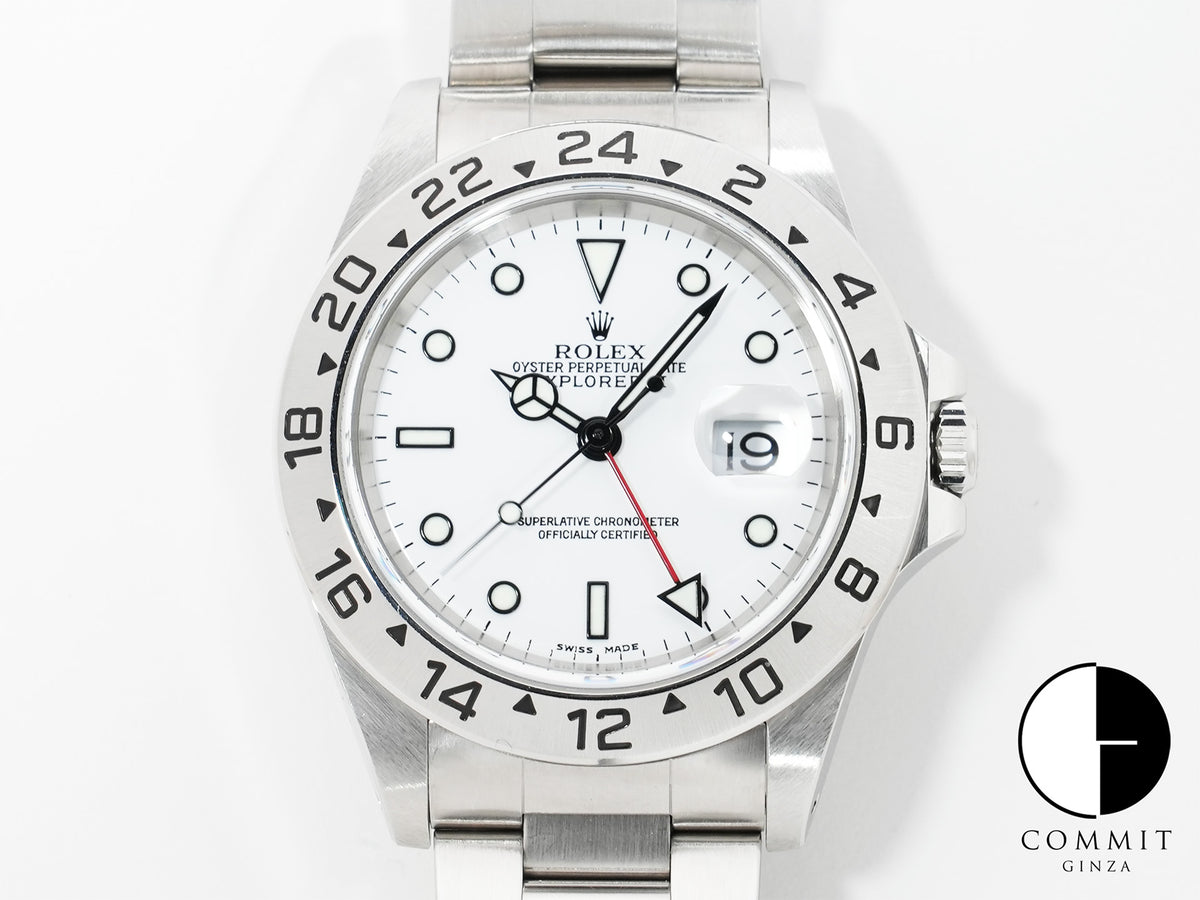 Rolex Explorer II Ref. 16570 Stainless Steel White Dial Oyster Bracelet Pre-owned uigrkiyr
