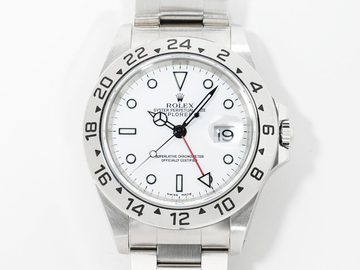 Rolex Explorer II Ref. 16570 Stainless Steel White Dial Oyster Bracelet Pre-owned uigrkiyr