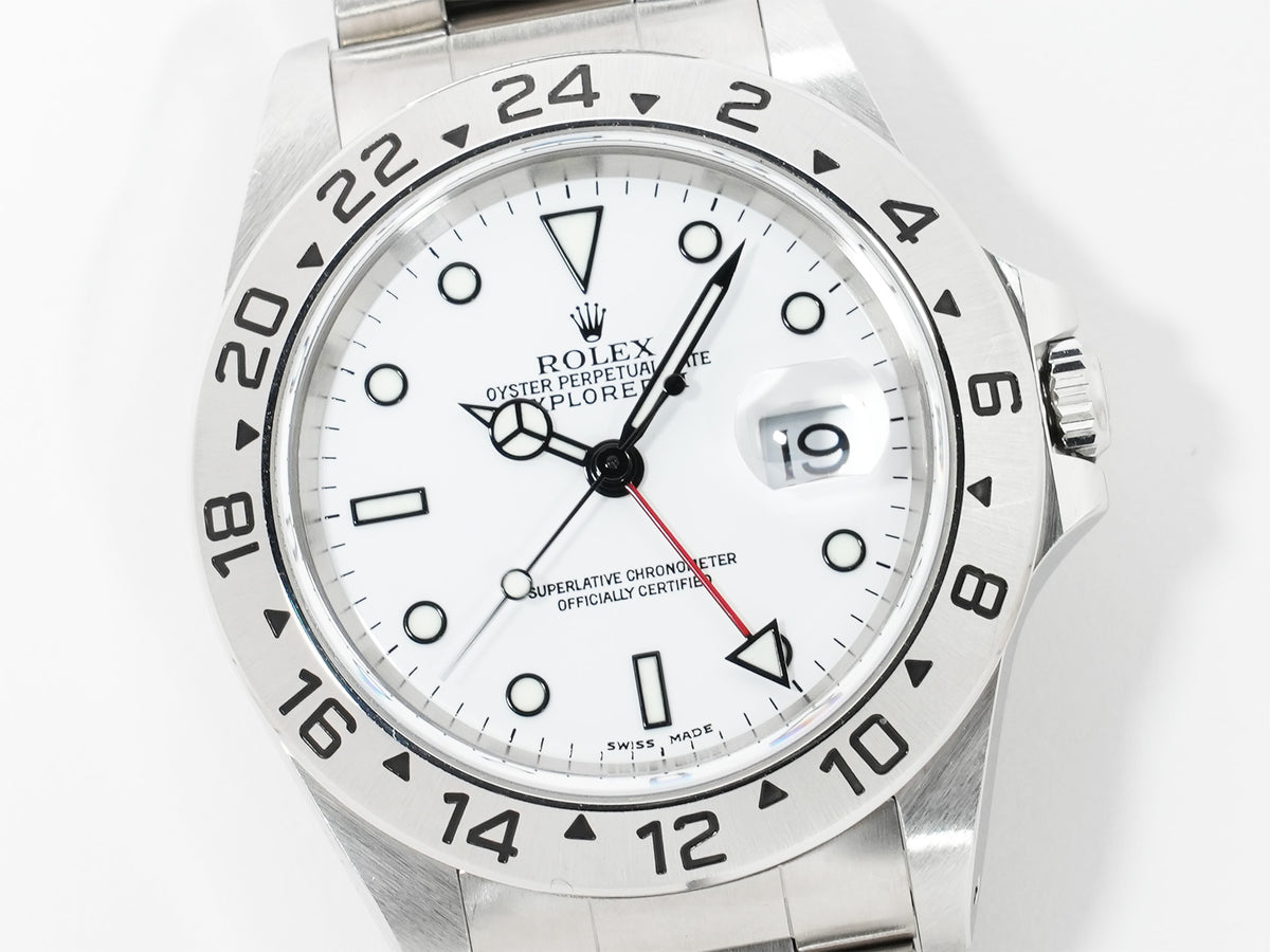 Rolex Explorer II Ref. 16570 Stainless Steel White Dial Oyster Bracelet Pre-owned uigrkiyr