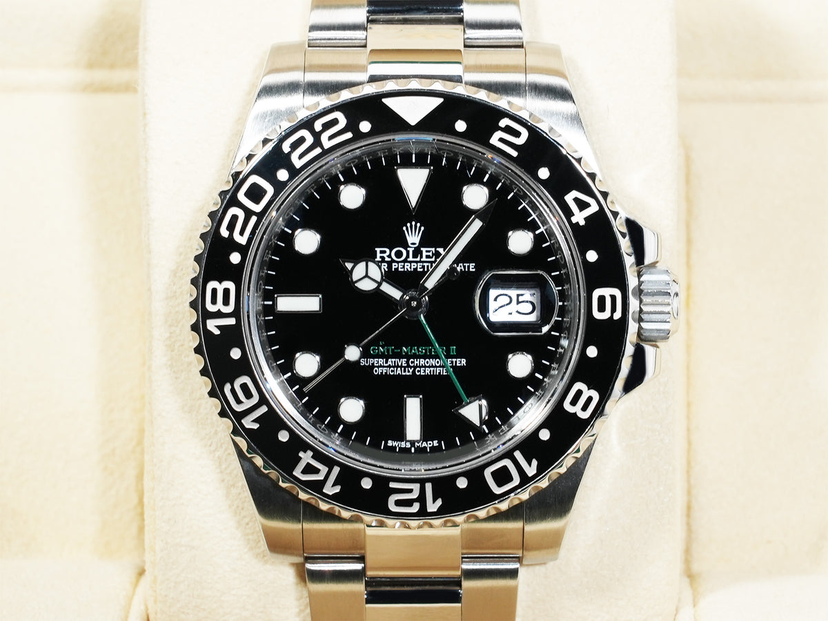 Rolex GMT-Master II Ref. 116710LN Stainless Steel Black Dial Oyster Bracelet Pre-owned 49mzex58