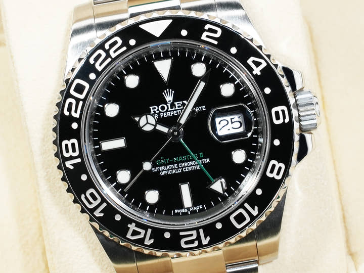 Rolex GMT-Master II Ref. 116710LN Stainless Steel Black Dial Oyster Bracelet Pre-owned 49mzex58