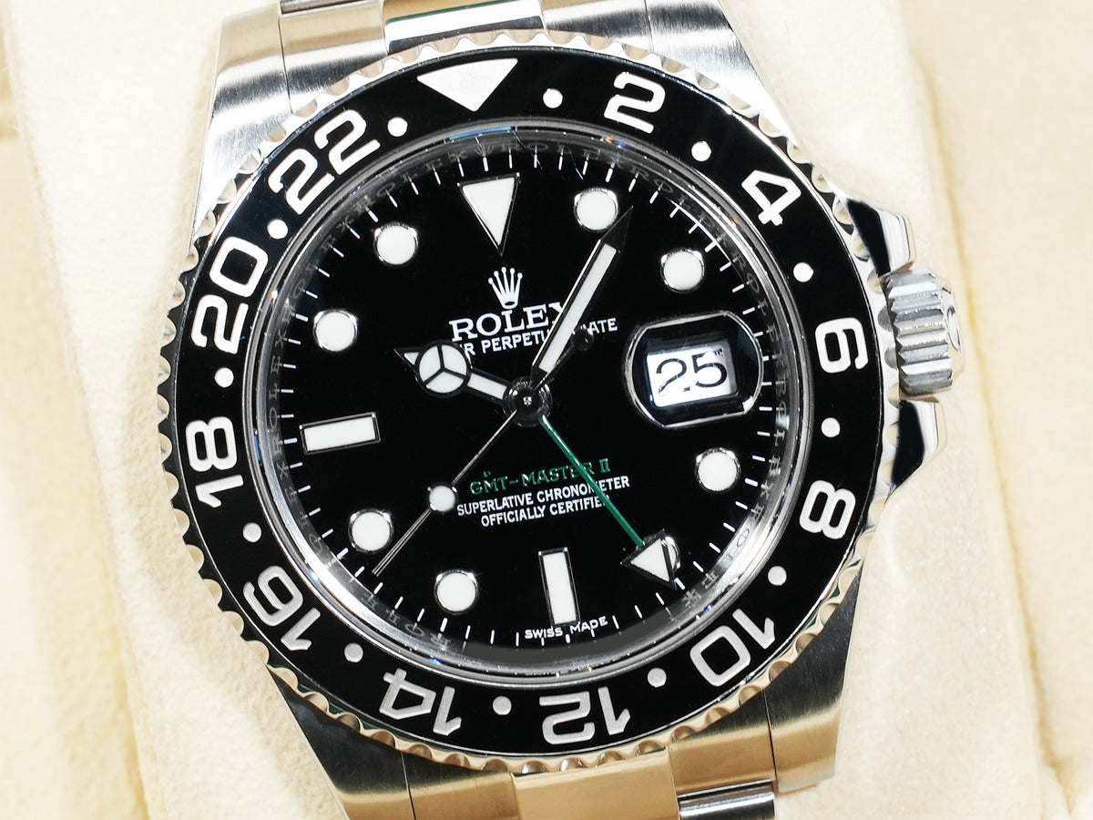 Rolex GMT-Master II Ref. 116710LN Stainless Steel Black Dial Oyster Bracelet Pre-owned 49mzex58