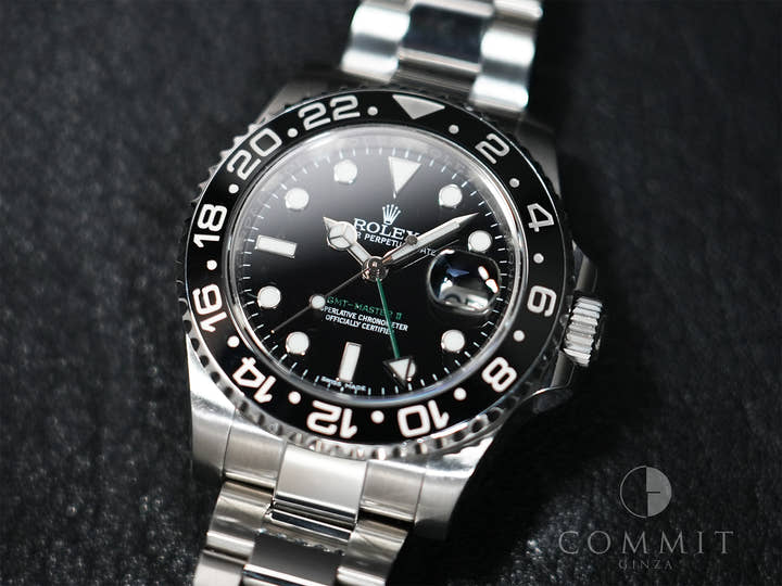 Rolex GMT-Master II Ref. 116710LN Stainless Steel Black Dial Oyster Bracelet Pre-owned 49mzex58