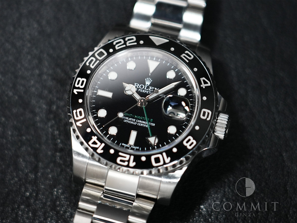 Rolex GMT-Master II Ref. 116710LN Stainless Steel Black Dial Oyster Bracelet Pre-owned 49mzex58