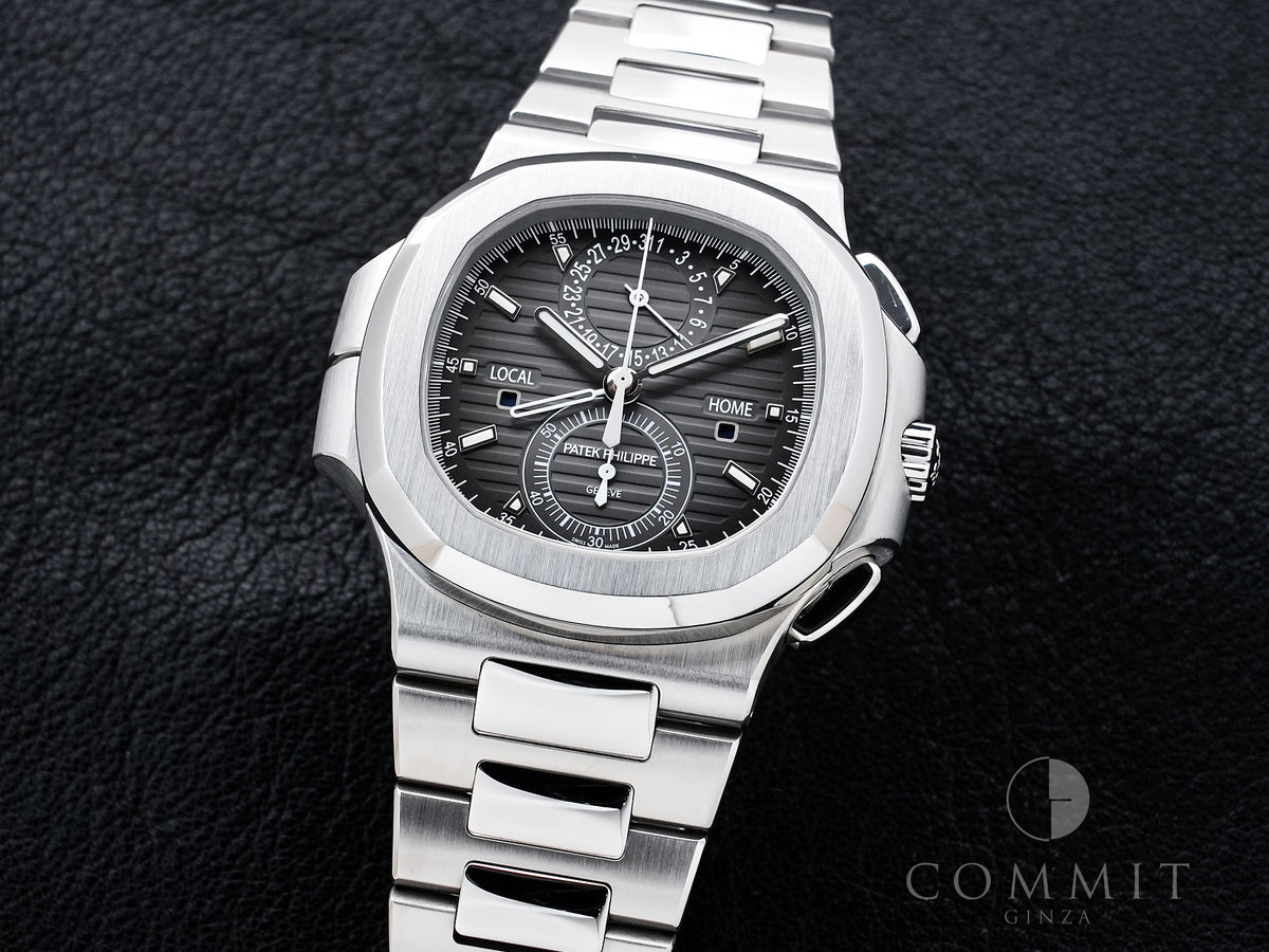 パテックフィリップ ノーチラス トラベルタイム クロノグラフ Ref.5990/1A-001 ステンレススチール ブラックグラデーション文字盤 美中古 cajmy97j