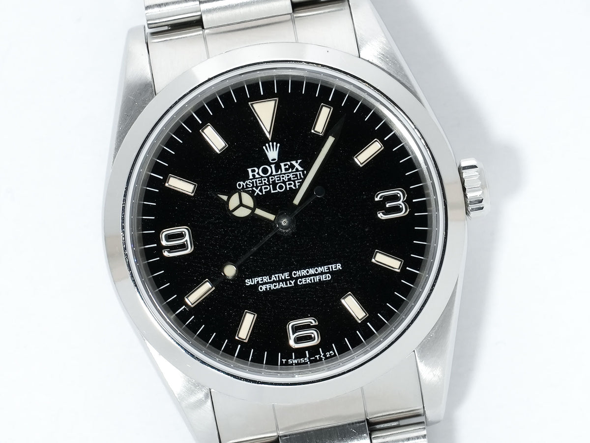 ロレックス エクスプローラーI Ref.14270 ステンレススチール ブラック文字盤 オイスターブレスレット 中古 mjwrozwr