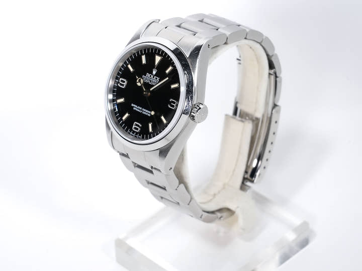 ロレックス エクスプローラーI Ref.14270 ステンレススチール ブラック文字盤 オイスターブレスレット 中古 mjwrozwr