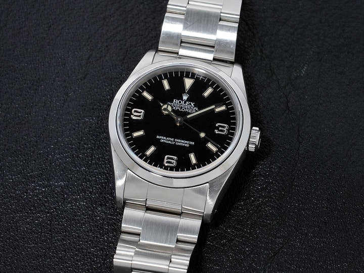 ロレックス エクスプローラーI Ref.14270 ステンレススチール ブラック文字盤 オイスターブレスレット 中古 mjwrozwr