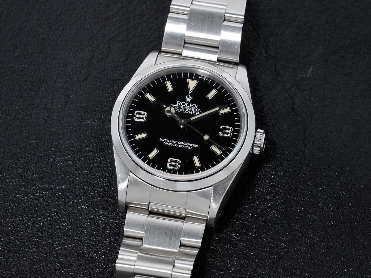 ロレックス エクスプローラーI Ref.14270 ステンレススチール ブラック文字盤 オイスターブレスレット 中古 mjwrozwr