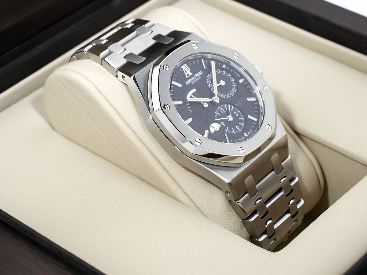 Audemars Piguet Royal Oak Dual Time Ref. 26120ST.OO.1220ST.03 Stainless Steel Black Dial in Excellent Condition x6ud7amn