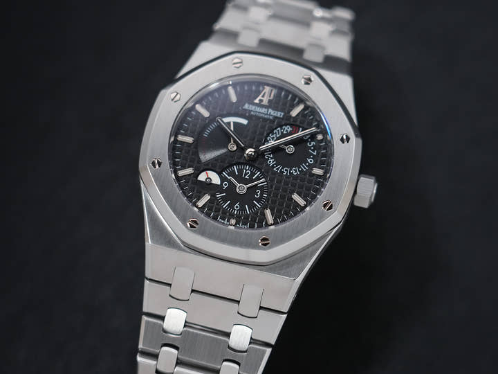 Audemars Piguet Royal Oak Dual Time Ref. 26120ST.OO.1220ST.03 Stainless Steel Black Dial in Excellent Condition x6ud7amn