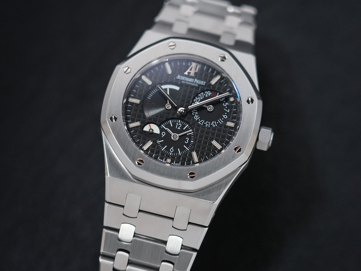 Audemars Piguet Royal Oak Dual Time Ref. 26120ST.OO.1220ST.03 Stainless Steel Black Dial in Excellent Condition x6ud7amn